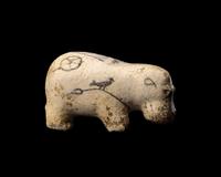An Egyptian Faience Hippopotamus