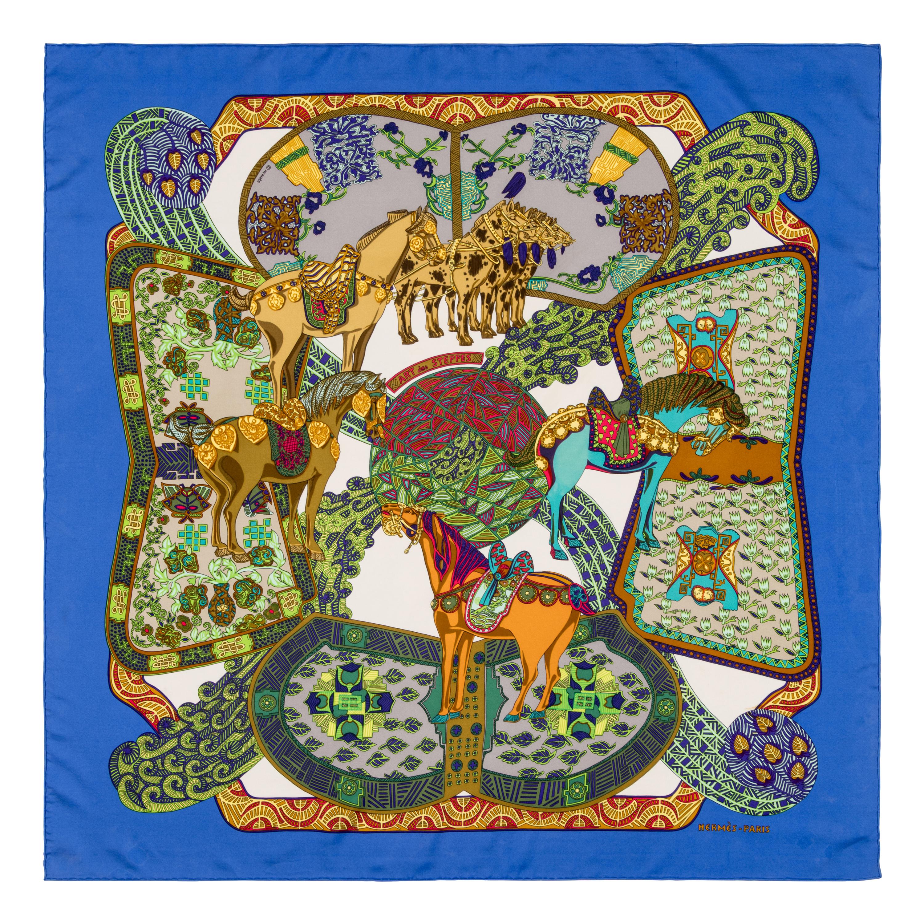 Hermès, Four Silk Scarves 90