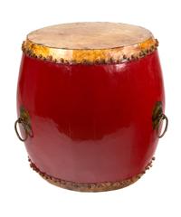 A Southeast Asian Export Drum Table Height 25 1/2 inches.