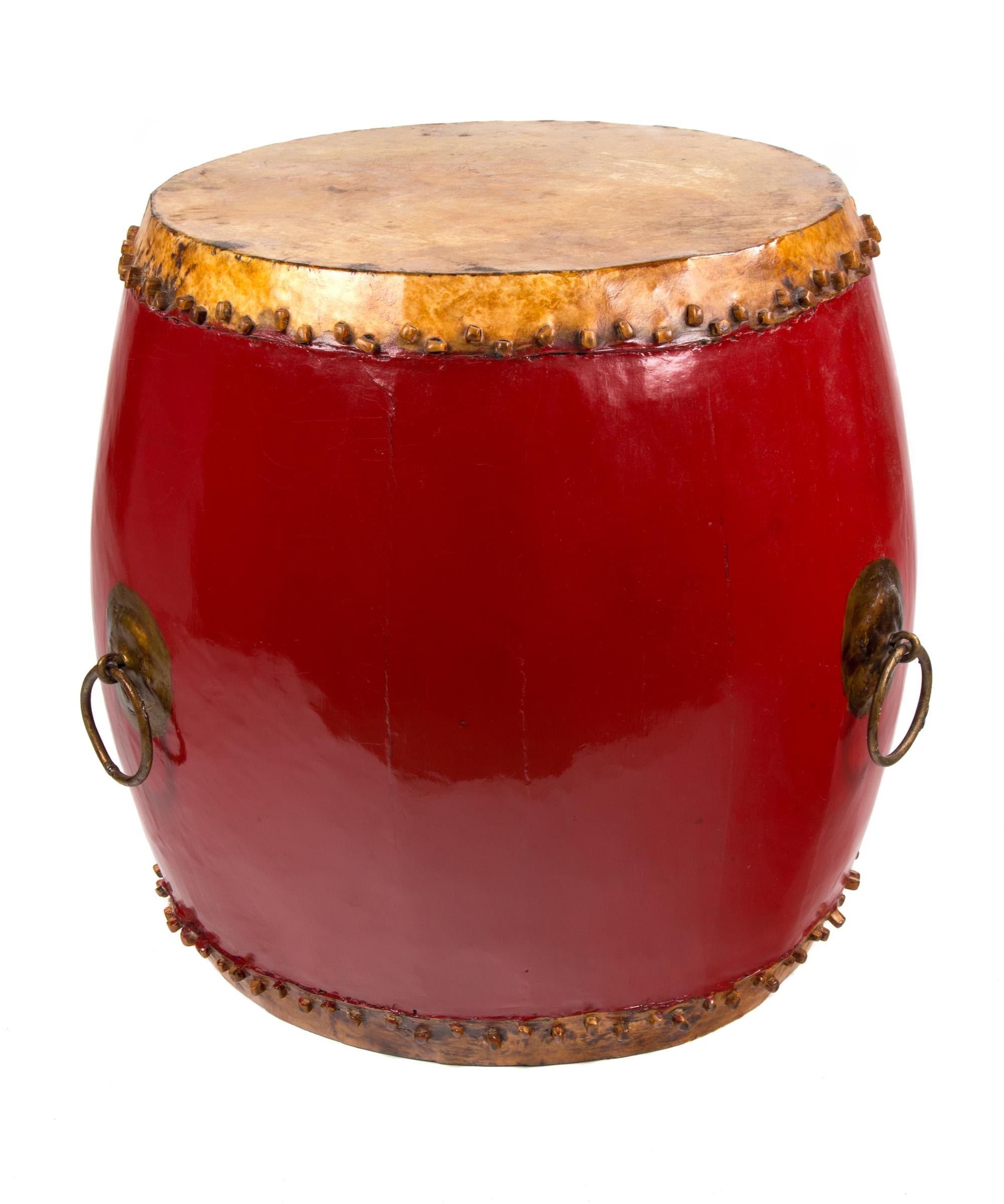 A Southeast Asian Export Drum Table Height 25 1/2 inches.