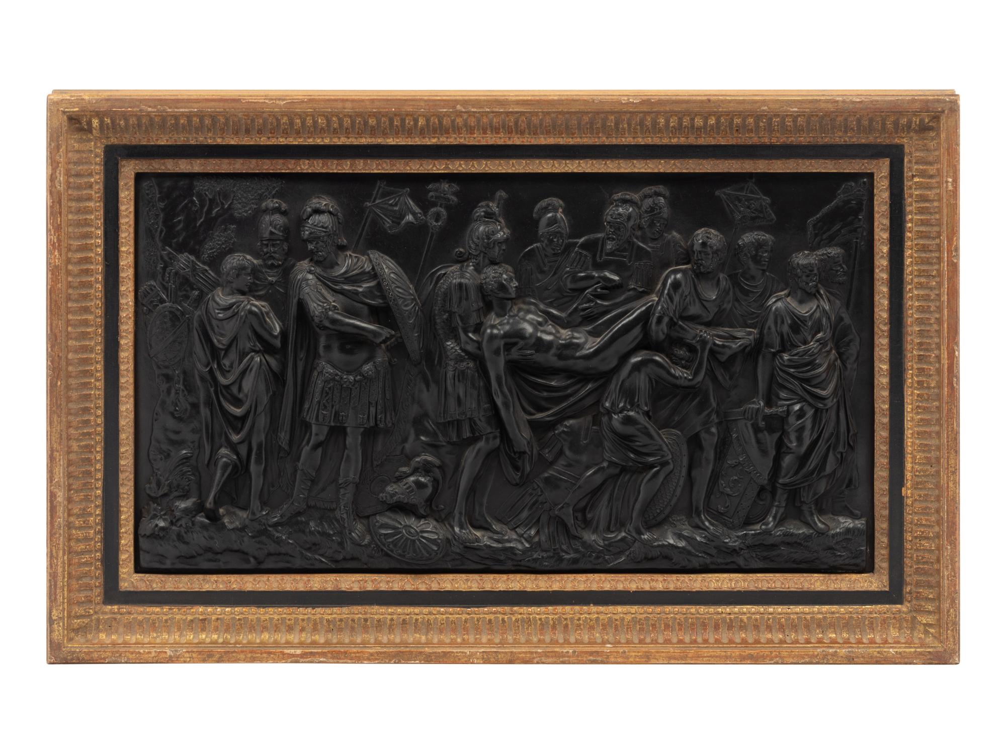A Wedgwood Basalt Relief Plaque Depicting the Death of Meleager