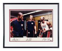 A Michael Jordan, Magic Johnson and Larry Bird 1992 United States Olympic Dream Team Signed Autograph Limited Edition Oversized Photograph (Upper Deck Authenticated),
