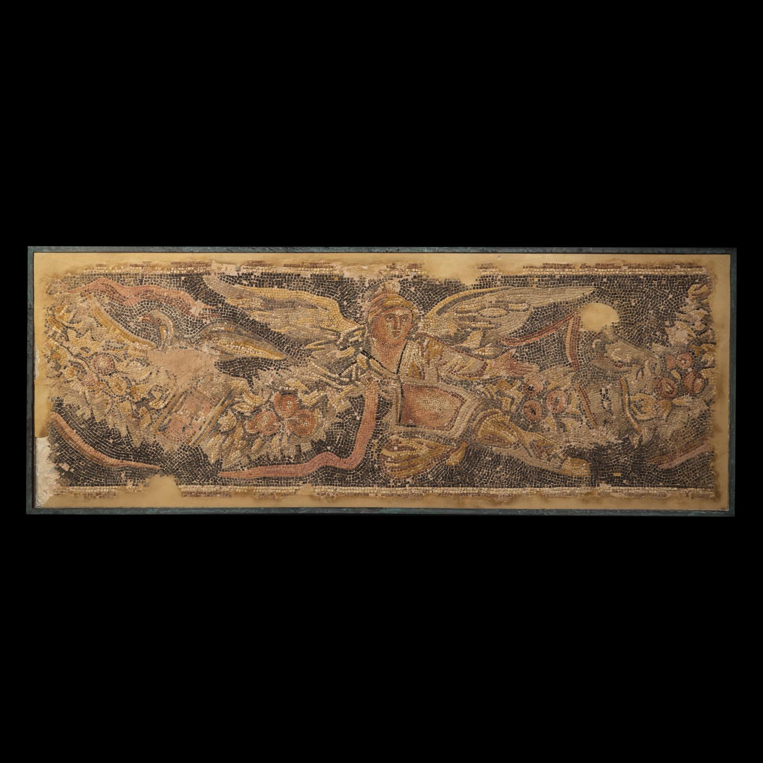 A Roman Style Mosaic Panel with Ganymede