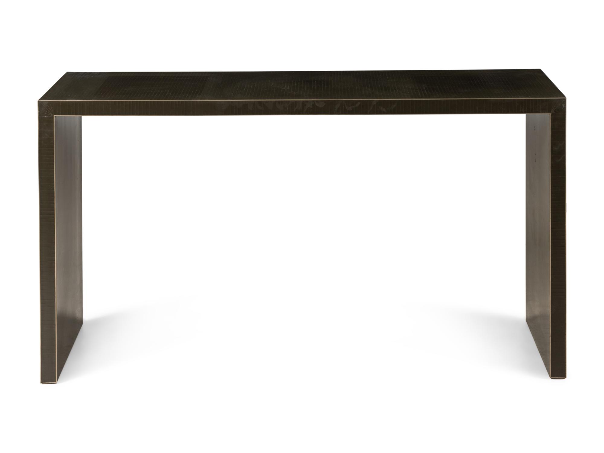 A Contemporary Metal Console Table