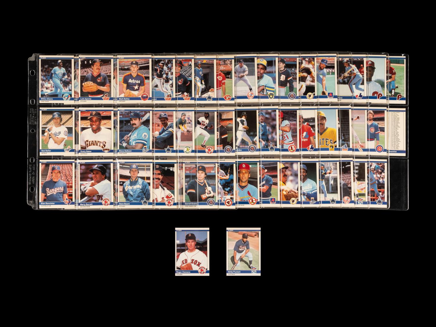 A 1984 Fleer Update Baseball Card Set Including Kirby Puckett and Roger Clemens Rookie Cards (132/132)