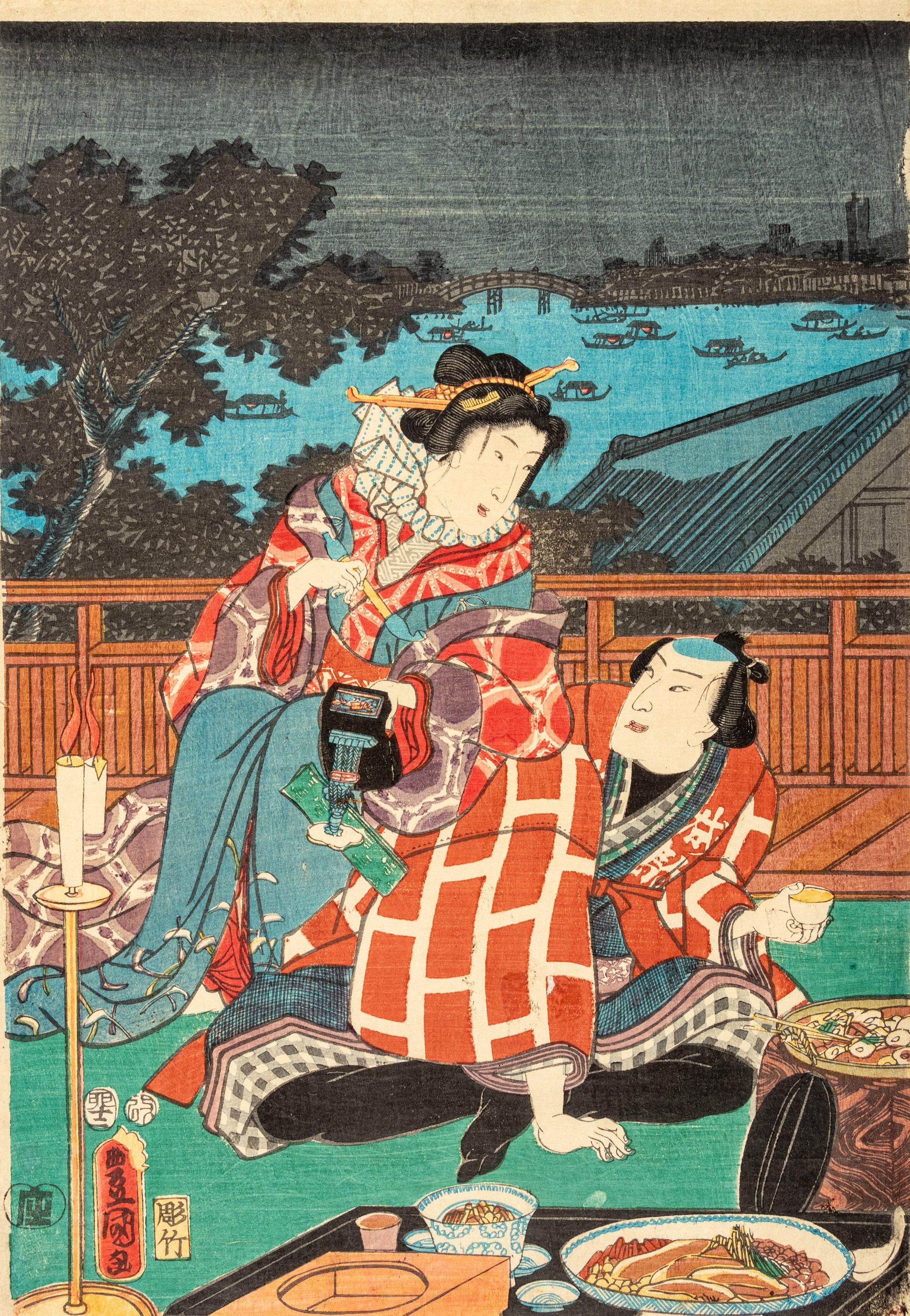 Utagawa Kunisada (1786-1865), Toyokuni II (1777-1835), After Kitagawa Utamaro and Two Others