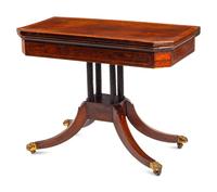 A Regency Style Rosewood Flip-Top Table