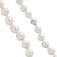 CULTURED PEARL AND DIAMOND NECKLACE
