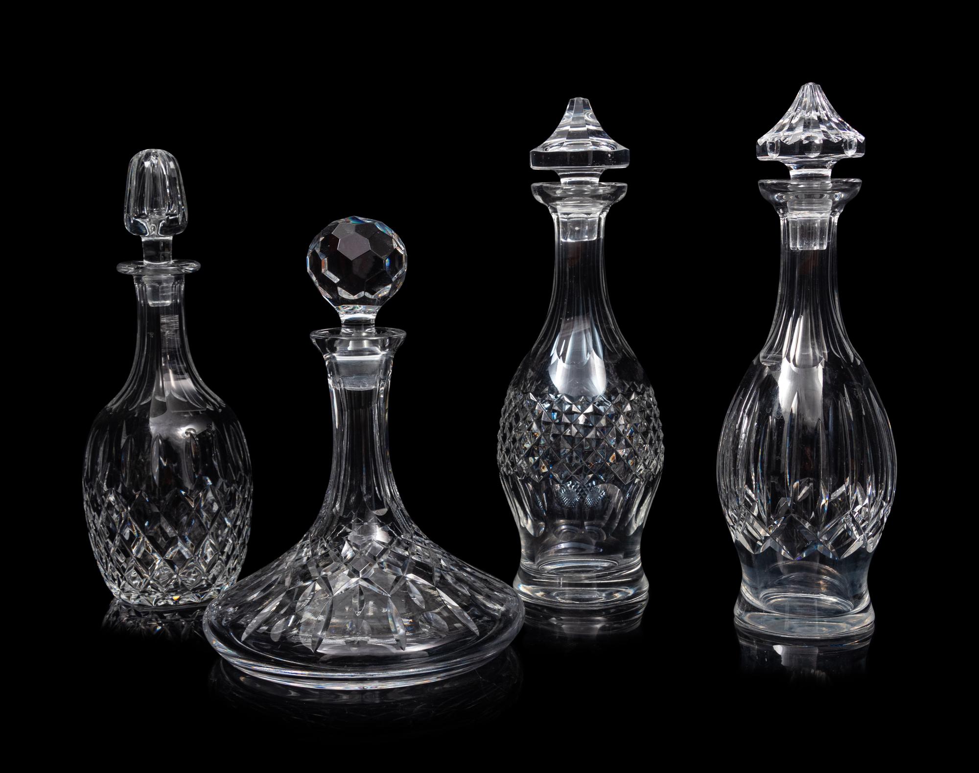 A Group of Four Cut Glass Decanters