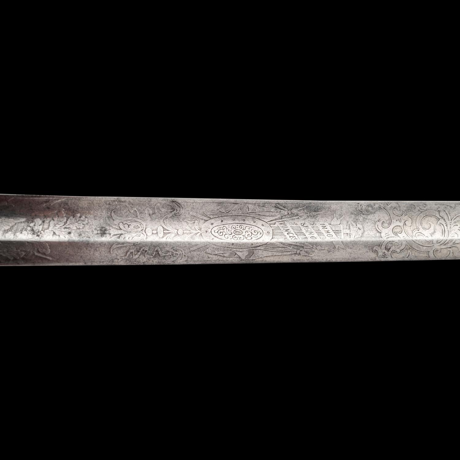 Cent Guard Style Presentation Sword of Capt. A.T. Farwell 179th NY Infantry, KIA at The Crater and the Sword Captured by Capt. J.B. Hughes, 11th AL Infantry