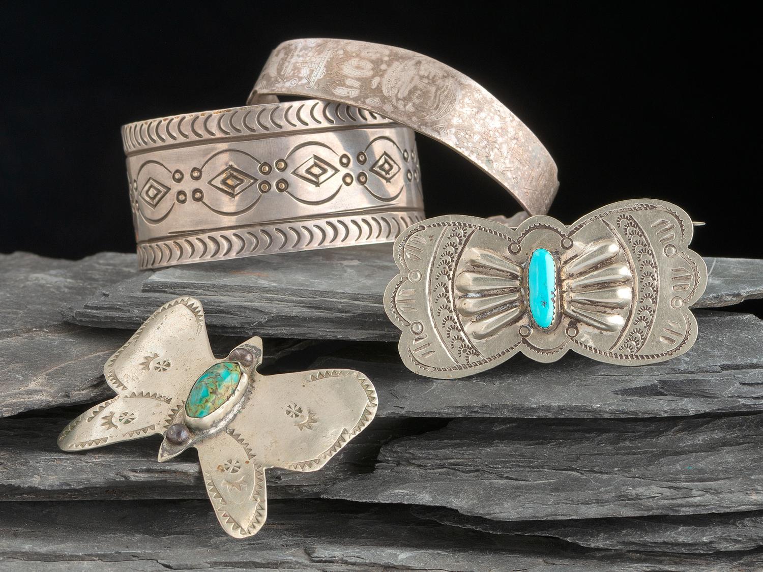 Navajo and Curio Silver Jewelry