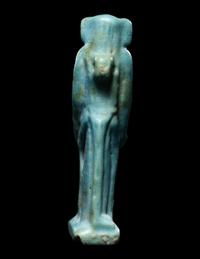 An Egyptian Faience Monkey