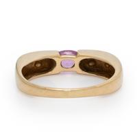 Yellow Gold and Pink Sapphire Ring