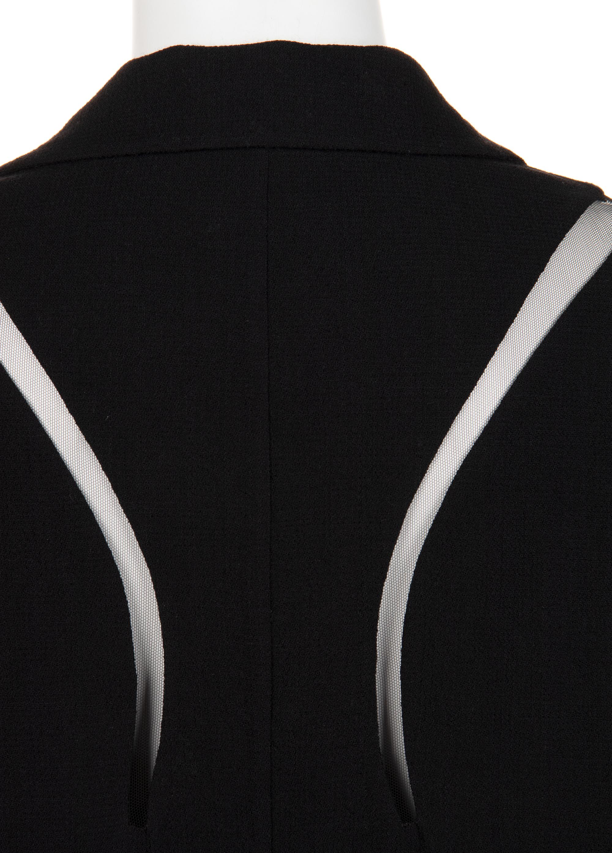 Ralph Rucci Wool Jacket with Silk Net Inserts, 2015
