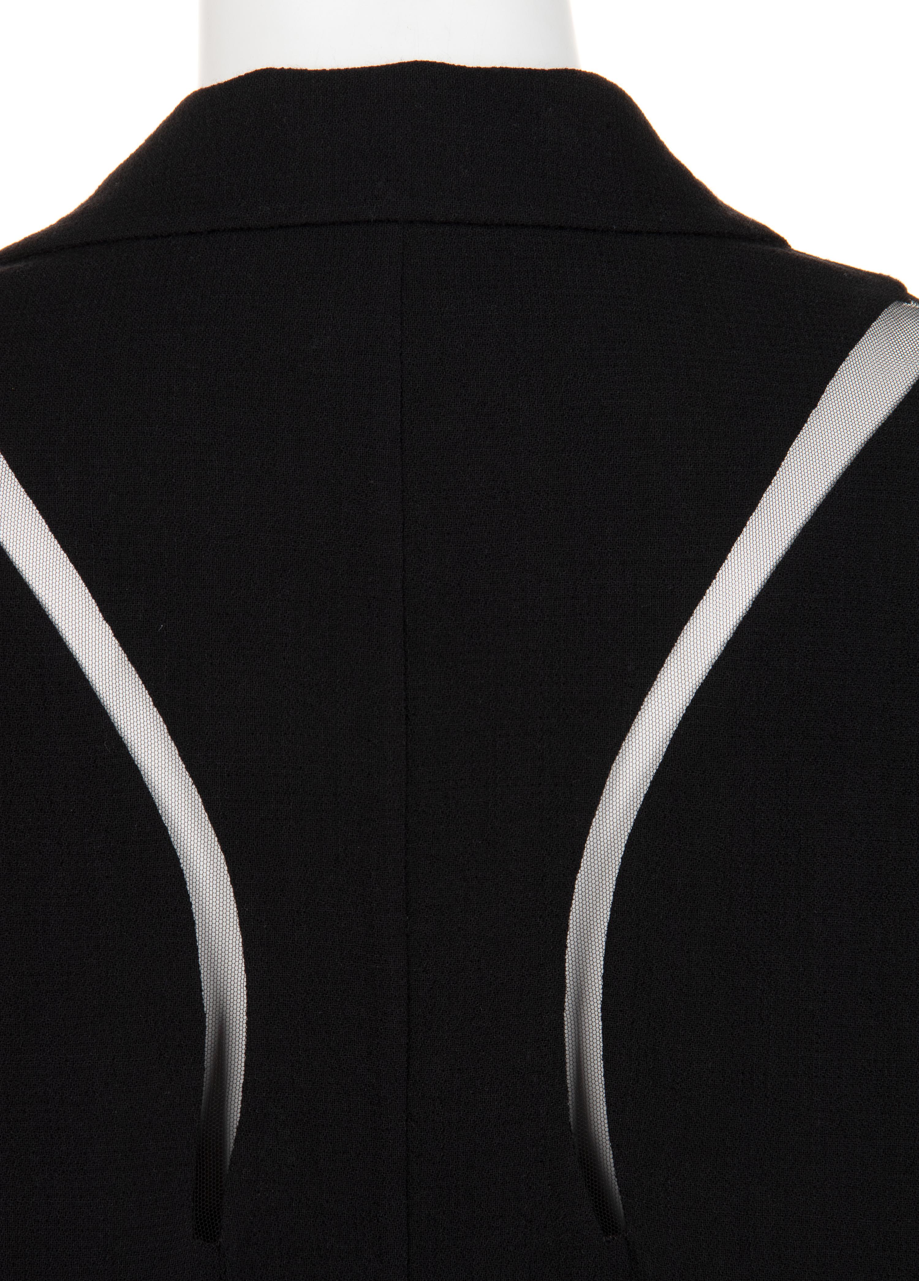 Ralph Rucci Wool Jacket with Silk Net Inserts, 2015