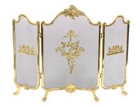 A Louis XV Style Brass Fire Screen Height 31 1/4 x width 40 inches (extended). — 20TH CENTURY