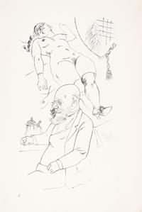 GROSZ, GEORGE. Ecce Homo. Berlin, 1923. First edition, Ausgabe C. With 100 plates, 16 color.