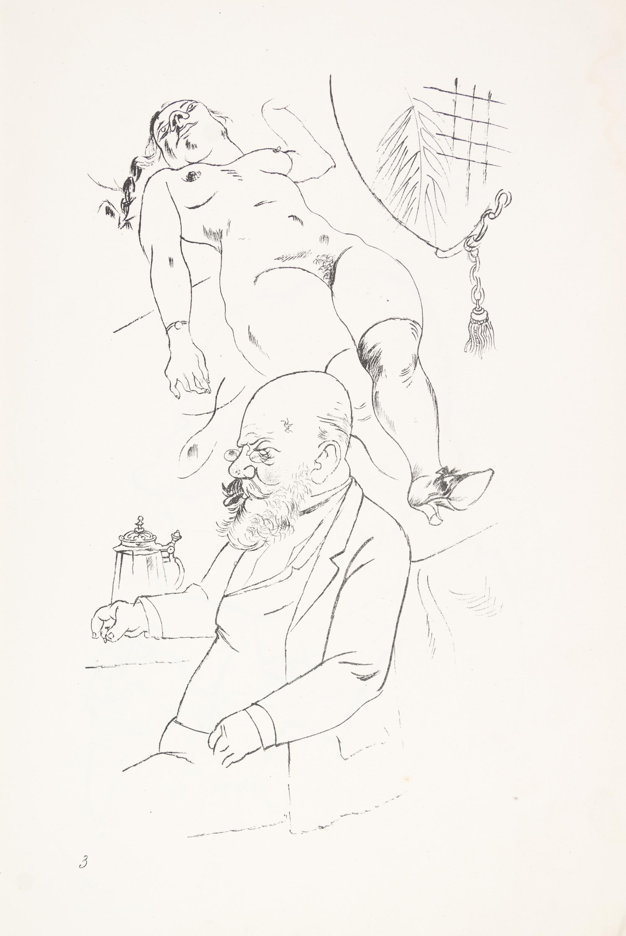 GROSZ, GEORGE. Ecce Homo. Berlin, 1923. First edition, Ausgabe C. With 100 plates, 16 color.
