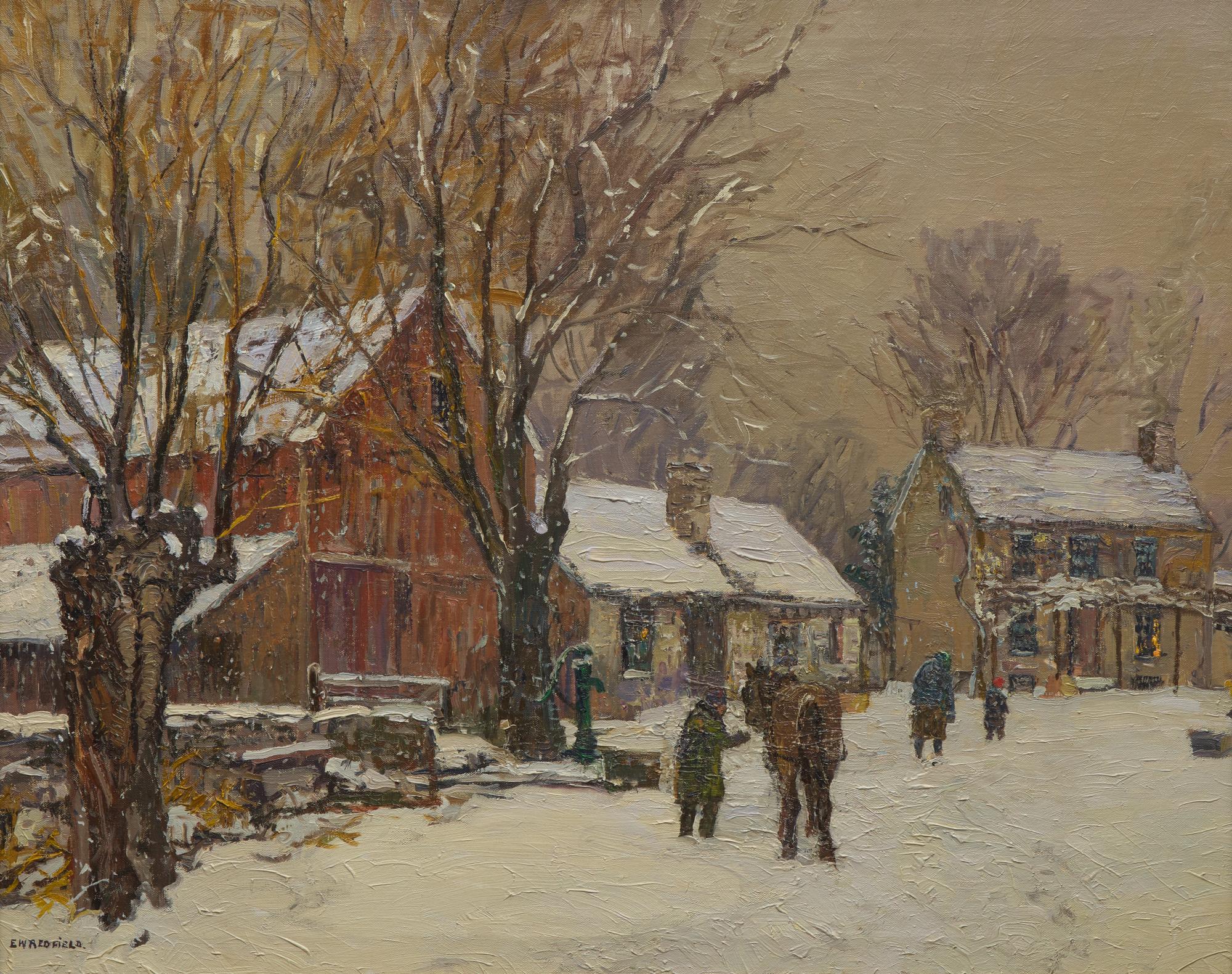 Edward Willis Redfield (American, 1869-1965) — Winter on the Farm (Farbotnik Farm) , c. 1935-1940