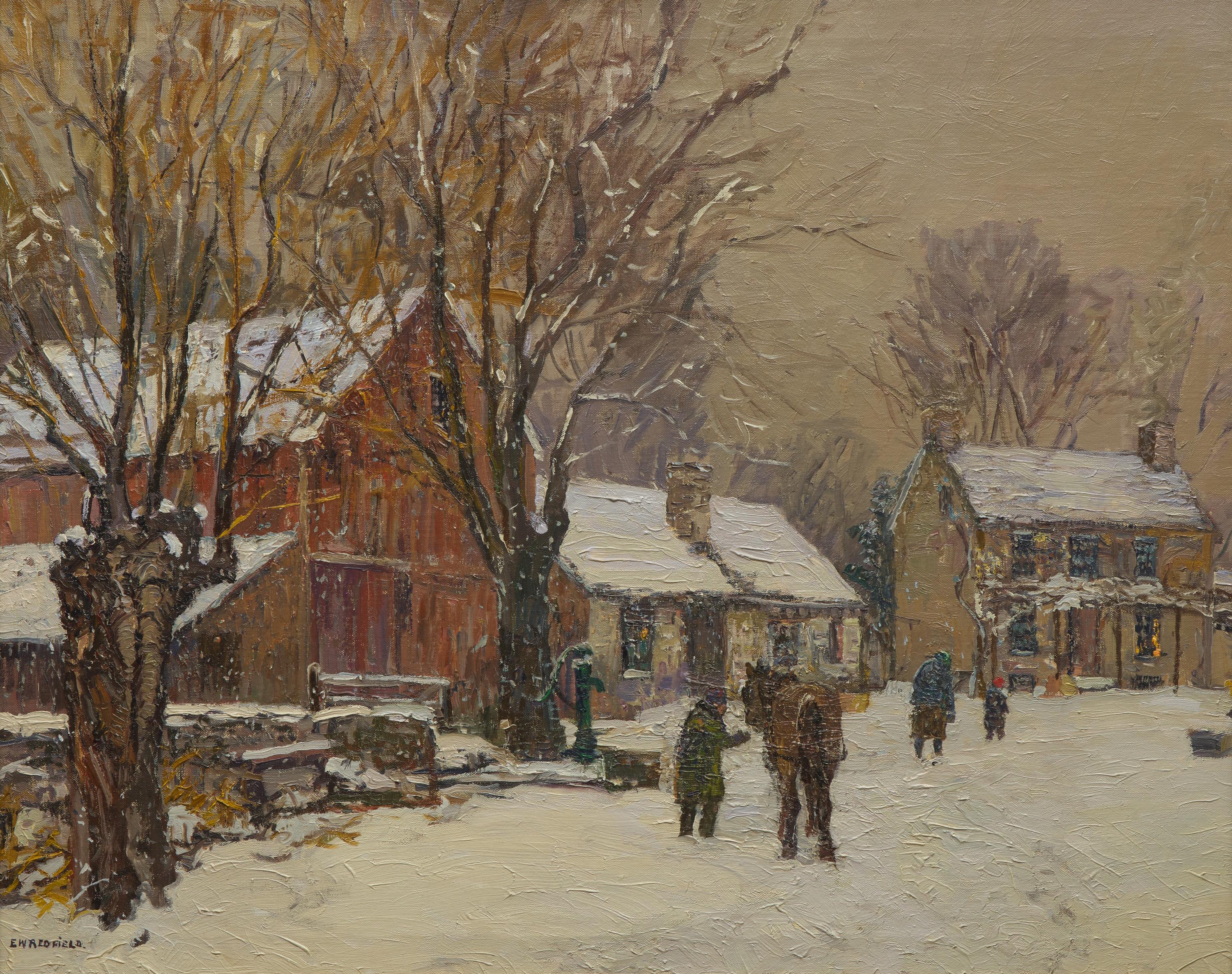 Edward Willis Redfield (American, 1869-1965) — Winter on the Farm (Farbotnik Farm) , c. 1935-1940