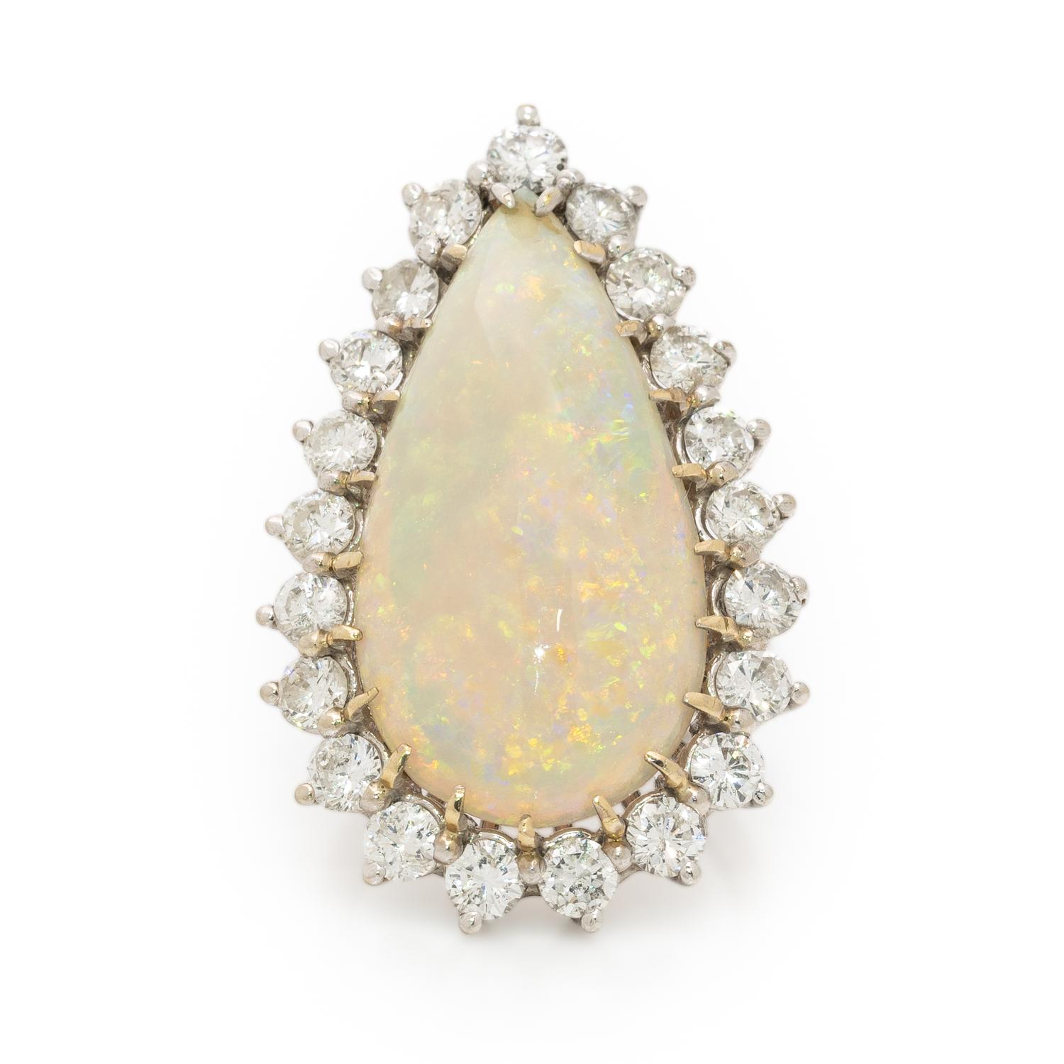 OPAL AND DIAMOND RING