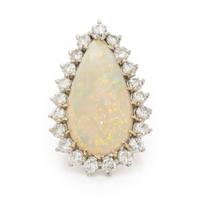 OPAL AND DIAMOND RING
