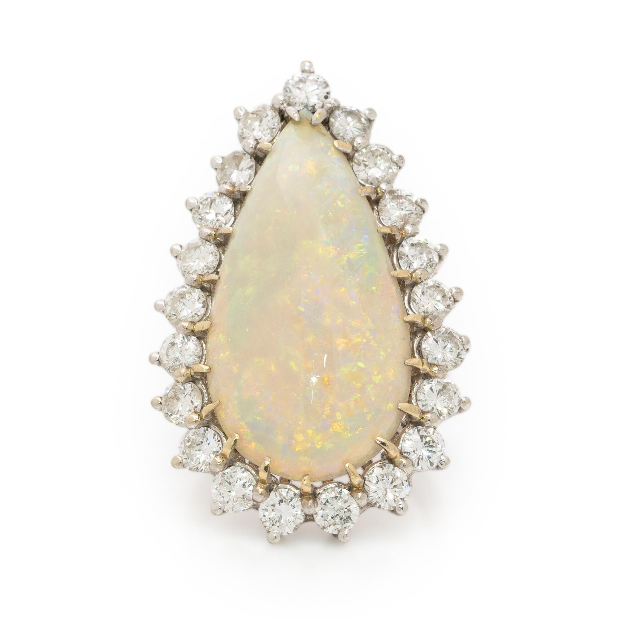 OPAL AND DIAMOND RING