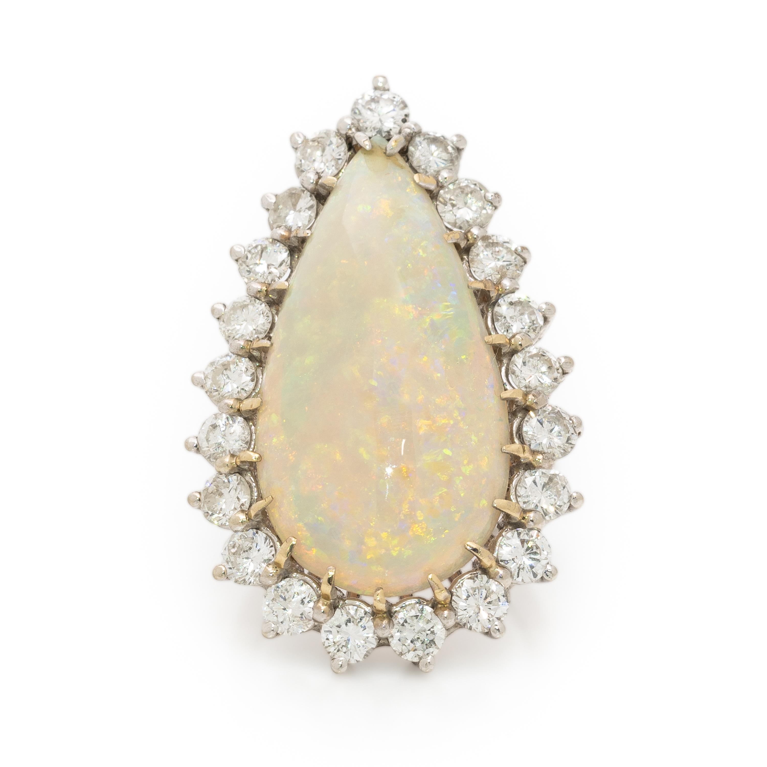 OPAL AND DIAMOND RING