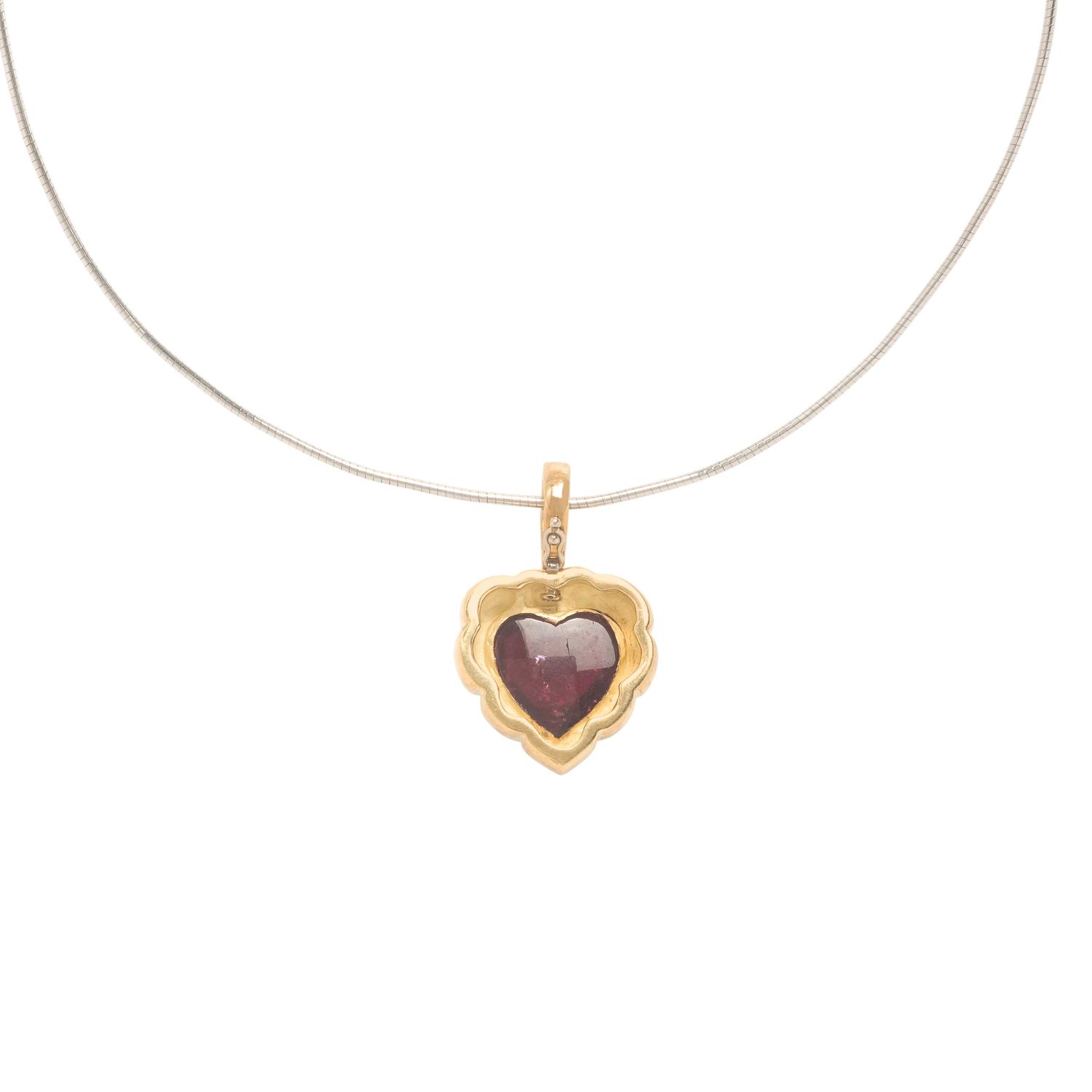 Two Multigem and Yellow Gold Pendants and a Platinum Chain