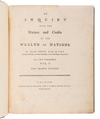 SMITH, Adam (1723-1790). An Inquiry into the Nature and Causes of the Wealth of Nations . London: for W. Strahan and T. Cadell, 1778.