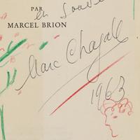 Marc Chagall (Belarusian/French, 1887-1985) — Chagall de Profil avec un Pommier , 1963