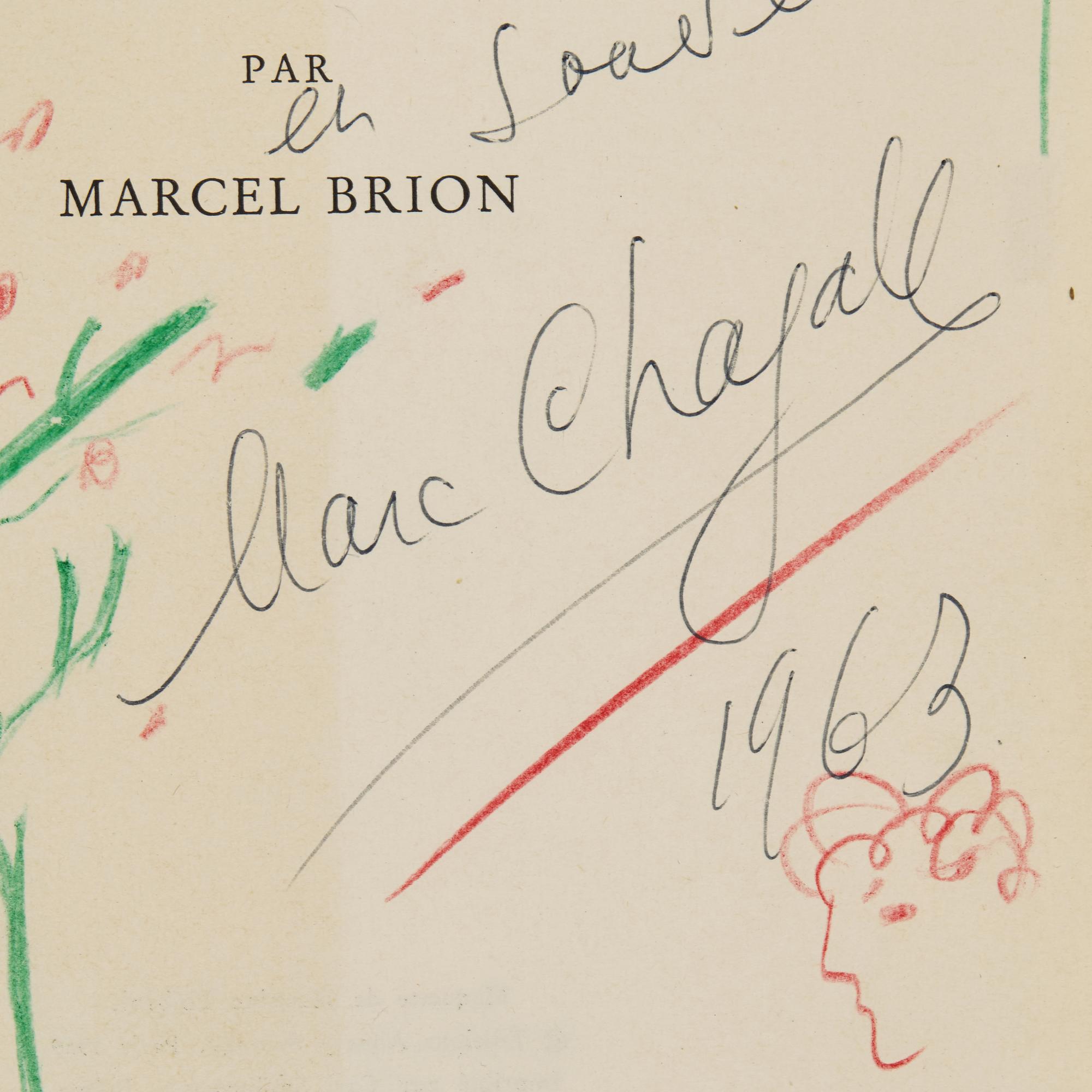 Marc Chagall (Belarusian/French, 1887-1985) — Chagall de Profil avec un Pommier , 1963