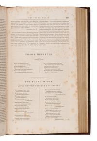 [Poe, Edgar Allan (1809-1849)]. "The Mask of the Red Death: A Fantasy," and 6 other writings. In: Graham's Lady's and Gentleman's Magazine, Vols. XX-XXII . Philadelphia: George R. Graham, January-June, 1842.