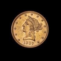 A United States 1907 Liberty Head $10 Gold Coin