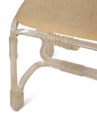 A Pair of Tubular Acrylic Low Back Chairs