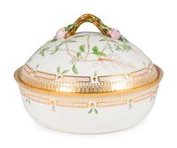 A Royal Copenhagen Flora Danica Porcelain Covered Vegetable Dish