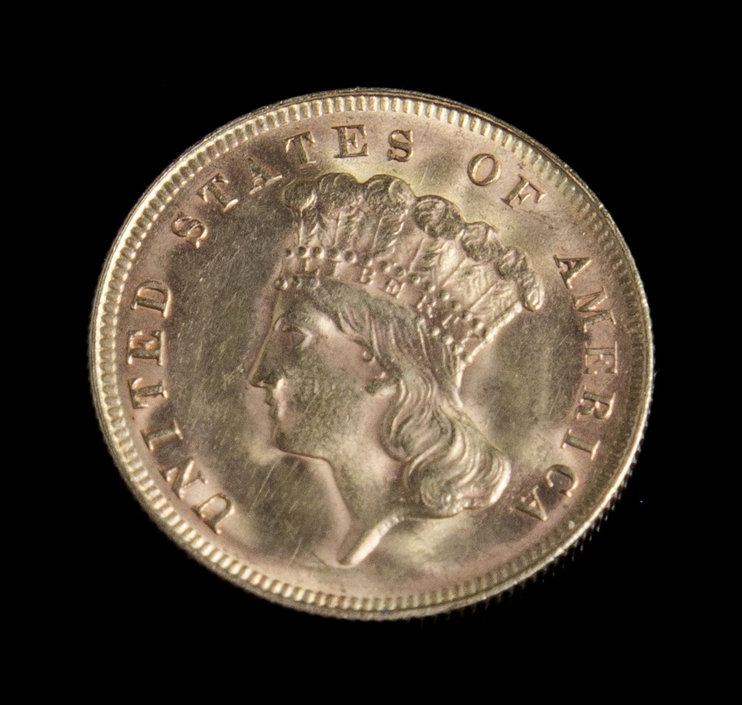 A United States 1878 Indian Princess $3 Gold Coin