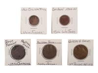 [EXONUMIA]. A group of Lincoln, John C. Frémont, Andrew Jackson, Ulysses Grant, and Civil War-related tokens and medals, comprising:
