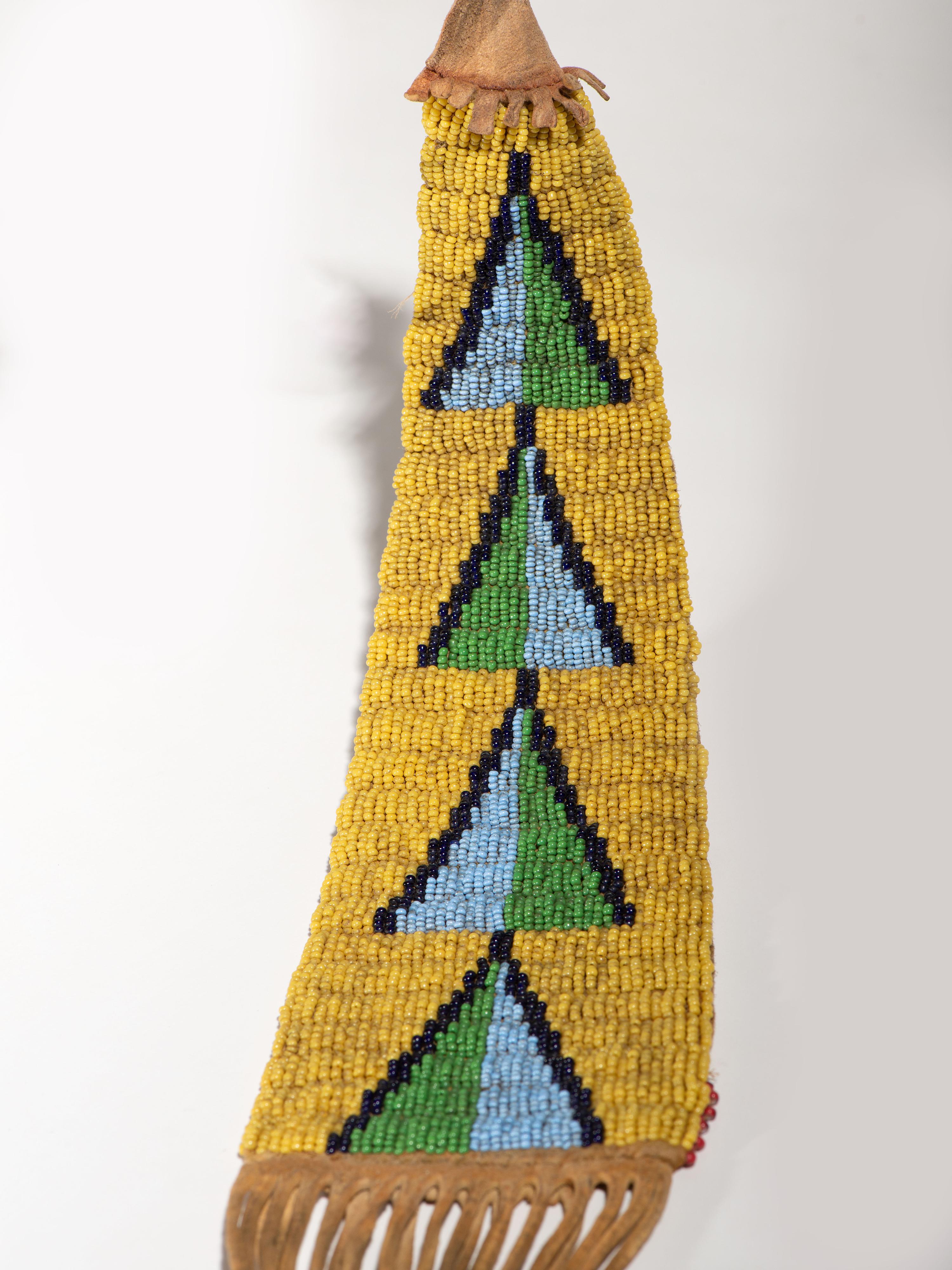 Northern Plains Spontoon Pipe Tomahawk, with Beaded Drop