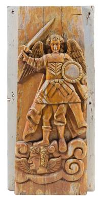 A Pair of Continental Carved Panels Height 67 1/4 x width 28 1/2 inches. — 19TH CENTURY