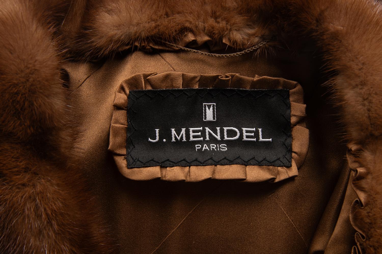J. Mendel Wool Coat with Mink Fur Trim