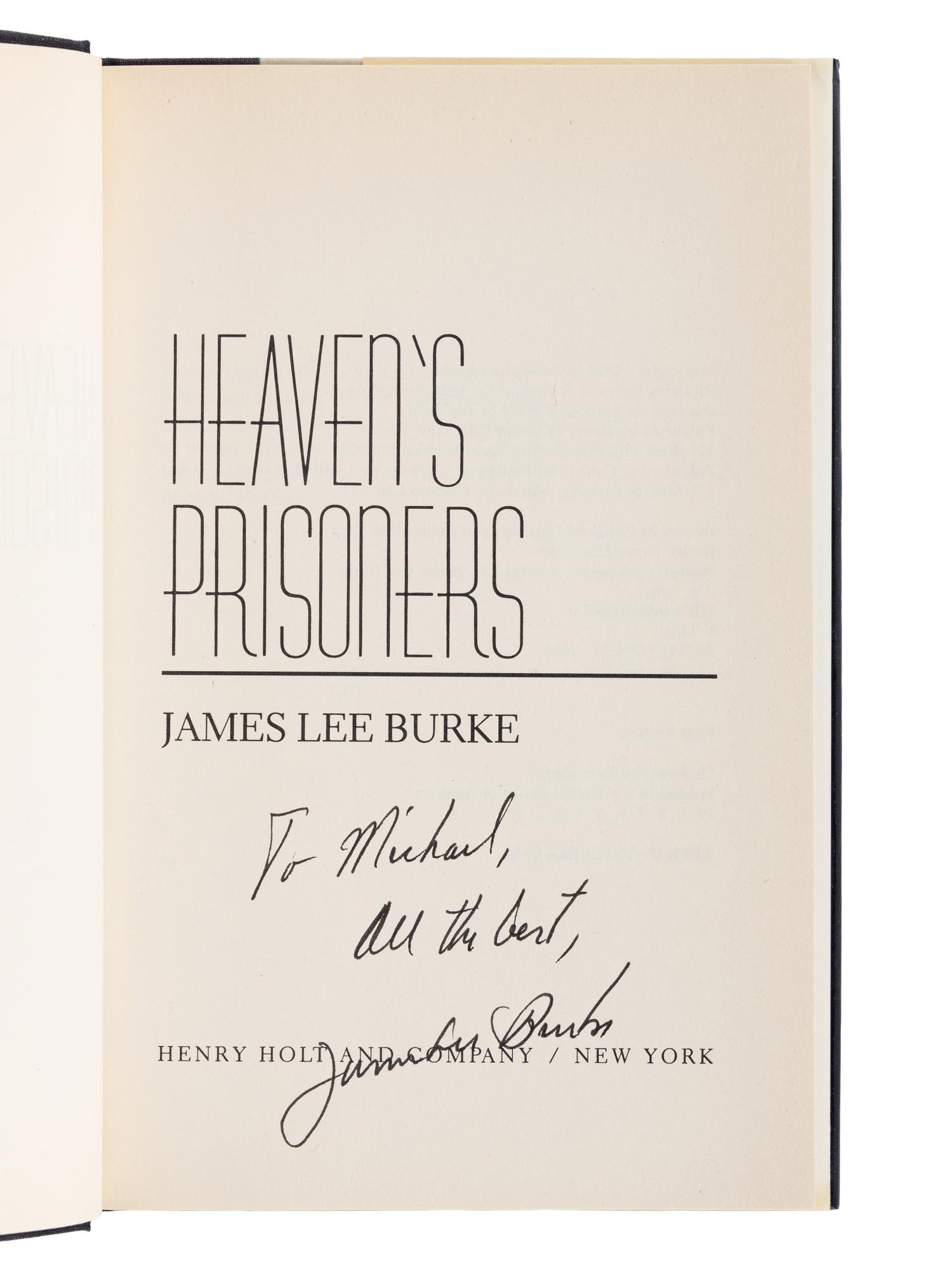 BURKE, James Lee (b. 1936). Heaven’s Prisoners . New York: Henry Hold and Company, [1988].