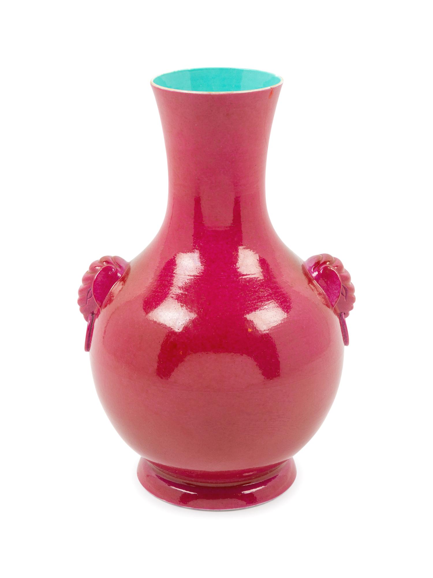 A Chinese Red Glazed Porcelain Vase