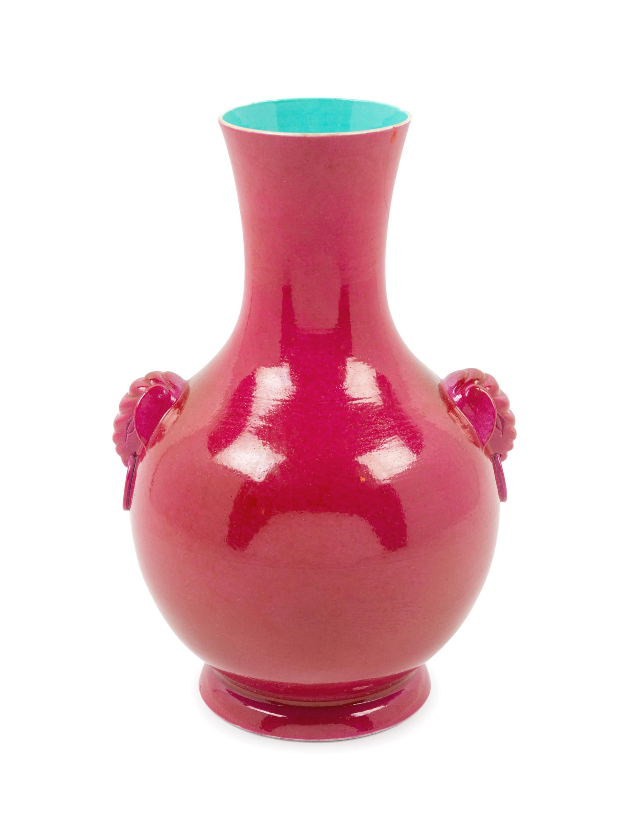 A Chinese Red Glazed Porcelain Vase