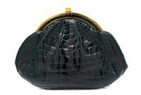 Judith Leiber Green Crocodile Purse,