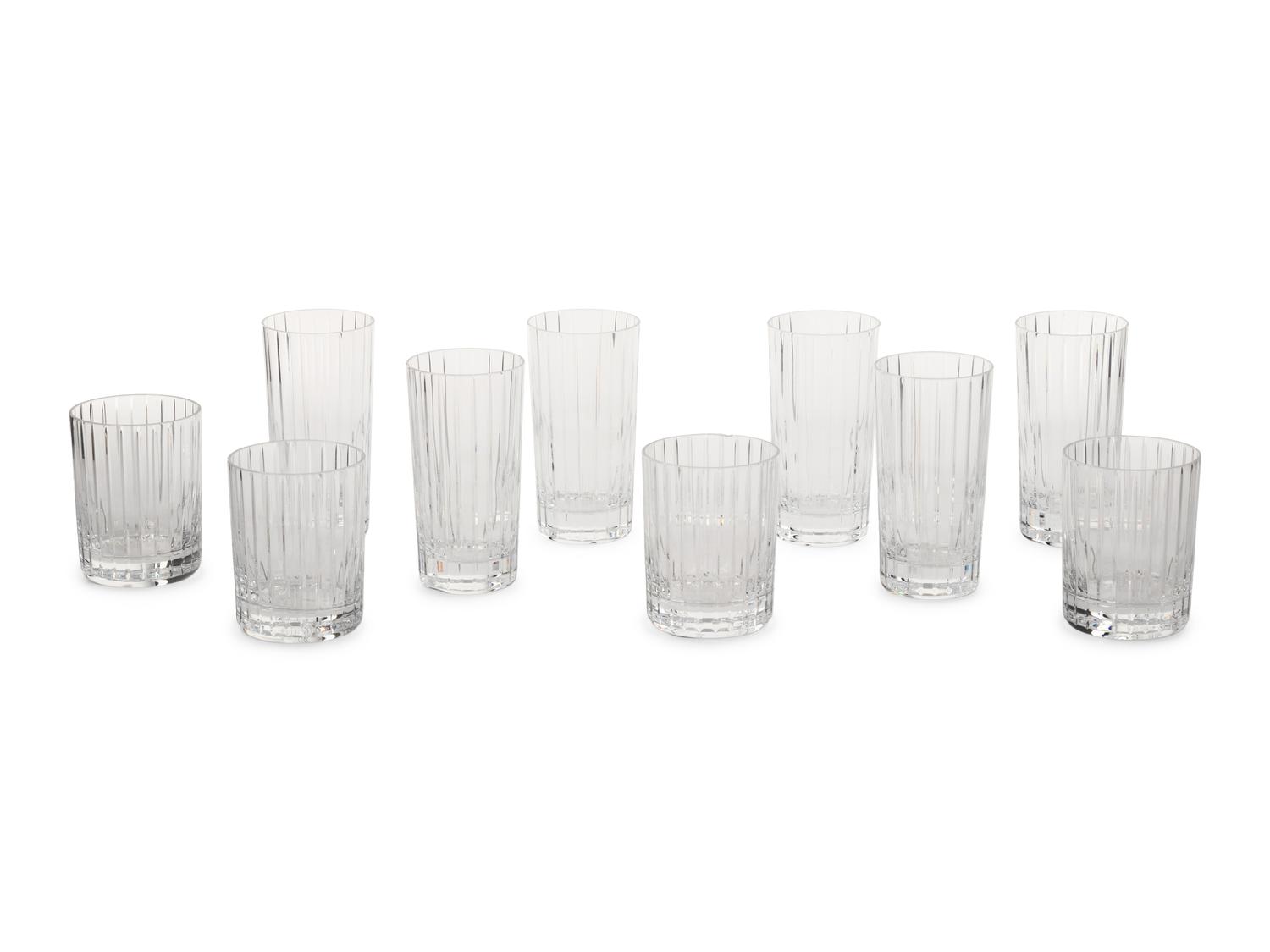 A Set of Ten Baccarat Harmonie Glasses