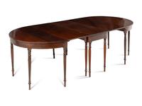 An American Classical Three-Part Mahogany Dining Table