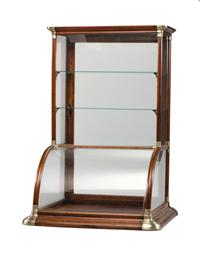 Two Wooden Frame Countertop Display Cases