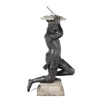 A Cast Lead Figural Sundial