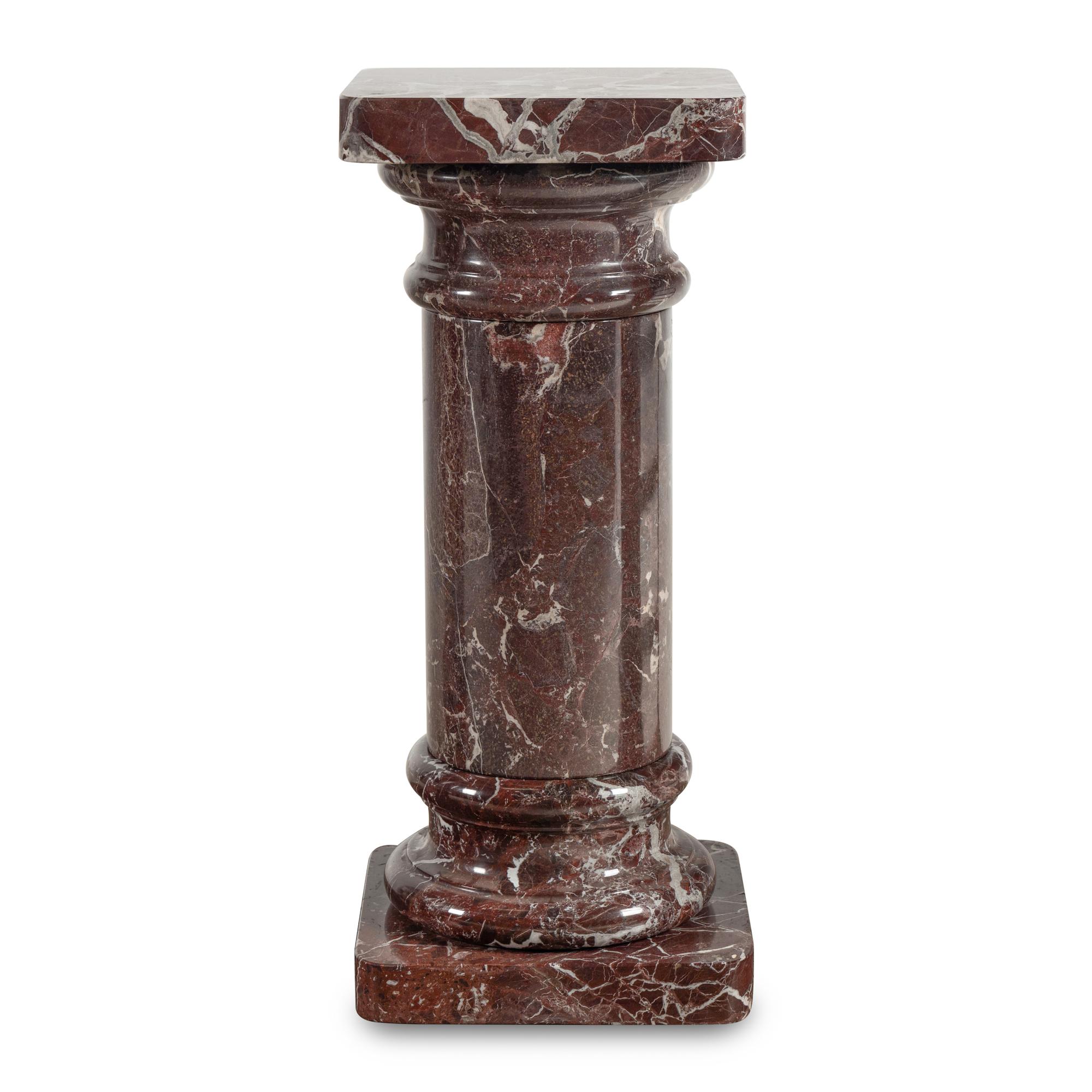 A Rosso Levanto Marble Pedestal